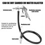 Pistolet Sablage Air Comprimé, Pistolet de Sablage en Aluminium, Kit Sablage avec 4 buses et Tuyau d'Alimentation de 1 M, Raccor