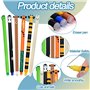 YNOUYRS Trousse Ecole 2 en1 en Silicone Souple-Set thème animalier stylos à encre gel effaçables,Kawaii Porte-Plume,stylo gel No