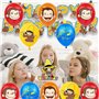 42PCS Monkeys Décoration de Fête, Singe Fournitures de Fête D'anniversaire, Joyeux Anniversaire Bannière Ballon Cupcake Topper p