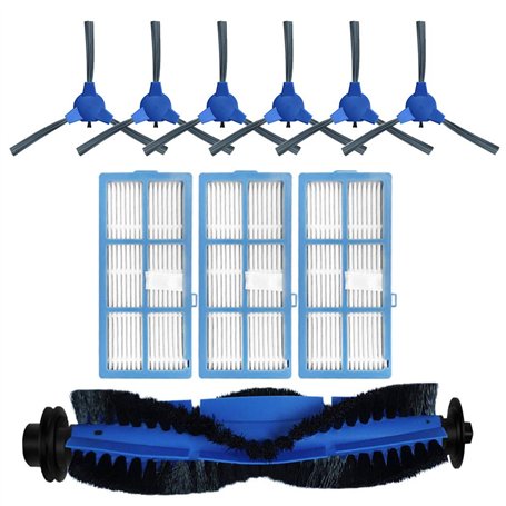 Kit de rechange Fochai pour aspirateur robot Proscenic 850T - 10 pièces détachées - Bleu - Matériaux durables - Système de bross