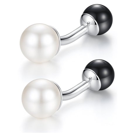 HONEY BEAR Bouton De Manchette Imitation de Perles Pearl de Homme/Femme Chemise/robe Poignet Col en