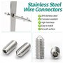 4 Pièces Tendeur Cable Inox, Tendeur Cable pour Câble Métallique de 6 mm à 4 mm Tendeur de Cable avec vis Sans Tête Terminal de 