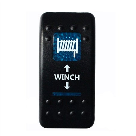 E Support™ Interrupteur à Bascule Commutateur 7 Broches Momentané Lampe Lumière LED Bleu 12V pour Voiture Bateau Winch in Out