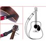 rayzm Sangle en Coton pour Guitare Acoustique/électrique ou Basse, avec Porte-médiators. Avec des motifs Cranes et roses, 5cm de