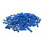 Grapelet Lot de 100 cosses de câble - Connecteurs ronds bleus x 50 - Cosses rondes bleues x 50 - Connecteurs à sertir isolés - P