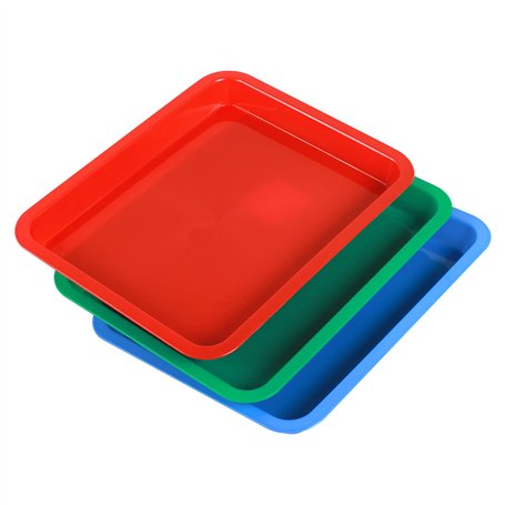 Ensemble de 3 Plateaux de développement de Papier Photo de Film d'impression de Chambre Noire pour la Fixation de développement