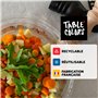 Table'Colors Lot de 6 Saladiers Réutilisables 2,25 L - Fabriquée en France - Plastique transparent - Idéal pour Salades, Taboulé