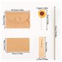 Jubaopen 25PCS Carte de Voeux Fleur Séchée, Enveloppe Carte de Voeux, Cartes de Voeux de Noël, Fleurs Séchées Carte Postale pour