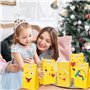 20 Pcs Sachet Bonbon Emoji, Sac Cadeau Papier avec 24 Autocollants, Sac Bonbon Anniversaire Petit, Pochette Cadeau Papier à 8 Mo