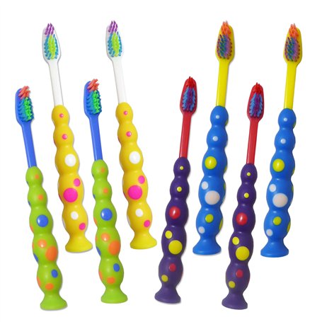 Brosses à dents pour enfants ~ Lot de 8 brosses à ventouses