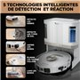 Shark PowerDetect 2-en-1 Robot Aspirateur Lavage, NeverTouch Pro Autovideur Autoremplissage 60 Jours, Navigation 3D LiDAR, Conto