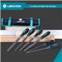 Libraton Limes Métalliques, Lot de 6 Limes Metal, Limes en Acier à Haute Teneur en Carbone, Outils de Limes avec Poignée en Caou