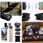 Set de 3 en 1 pour téléphone Portable - Adaptateur pour Appareil Photo à Clipser - Objectif Fisheye + Grand Angle (0,67x) + Obje