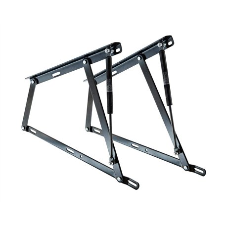 Set de 2 Charnières pour Lit Coffre avec Ressorts de 900N - Idéal pour Lit Coffre de 105 cm - Système de Rondelles en Nylon Anti