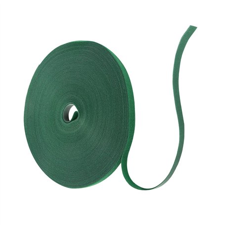 30 m de bande Velcro pour plantes 10 mm - Refermable - Serre-câbles Velcro - Rouleau d'aide à l'escalade pour plantes - Vert