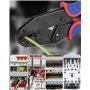 pince a sertir cosse electrique Kit Pinces D'outils de Sertissage 0,5-6mm²/22-10 AWG pince a sertir electrique avec 400 Connecte
