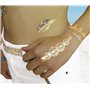 Transfert Temporaire Métalliques Tatouages Pour Les Femmes Teens Filles - 12 Feuilles Or Argent Tatouages Temporaires Briller Bi