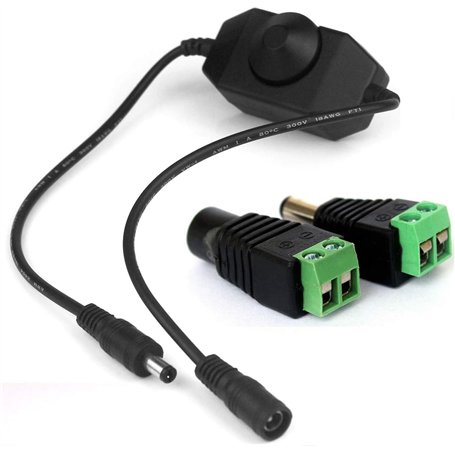 Taikuwu 12V/24V 6A LED Variateur Controleur Ajuster luminosite pour simple Couleur Clair