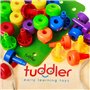 Tuddler Pegs Educational Board: Ensemble de Chevilles empilables de Couleur vive/Jouet éducatif Montessori pour Enfants + Carte 