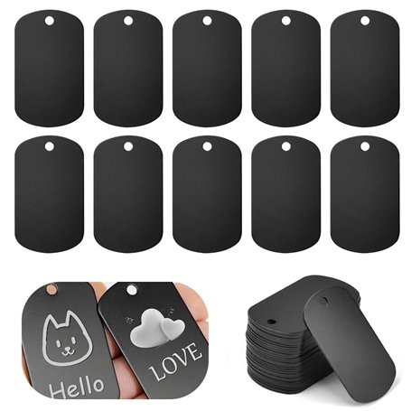 LPAMABA 30 Pièces étiquettes Vierges en Aluminium