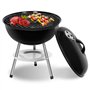 SunJas Barbecue Charbon de Bois BBQ Gril Portable Démontable pour Barbecue extérieur de Jardin Camping et Pique Nique (pour 3-5