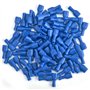 Heschen Lot de 100 bornes de câble femelles en vinyle entièrement isolées 6,3 x 0,8 mm pour 1,5-2,5 mm² (16-14 AWG) Bleu