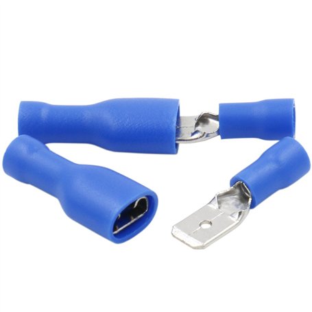 Heschen Lot de 100 bornes de câble mâle/femelle en vinyle entièrement isolé 6