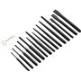 Amazon Basics Lot de 16 poinçons et ciseaux en acier au chrome-vanadium avec étui de rangement