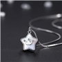 VIKI LYNN Collier Pendentif Étoile en Nacre Blanc et Argent fin 925 Bijoux Fantaisie Couronne de Reine Idée Cadeau Femme Fille p