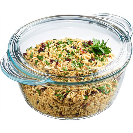 Simax Cocotte Ronde avec Couvercle en Verre - Contenance 2