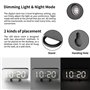 EXTSUD Réveil Numérique LED Miroir Horlogue Digital Luminosité Réglable pour Maison, Bureau, l’Hôtel, Smart Mobile Power, avec 2