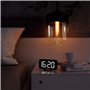 EXTSUD Réveil Numérique LED Miroir Horlogue Digital Luminosité Réglable pour Maison, Bureau, l’Hôtel, Smart Mobile Power, avec 2