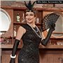 KEWUZY Accessoire Année 20 Femme 6 Pièces, Accessoires Gatsby Costume Set, Charleston Accessoires Femme, 1920 Accessoires Set av