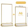 Acrylique Porte-numéros de table dorés