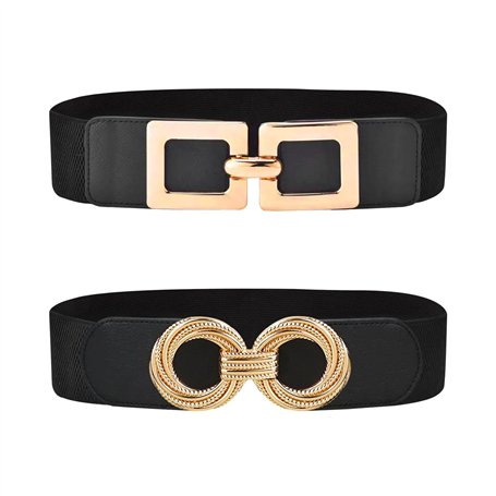 HDGSAFD Lot De 2 Ceintures Noires