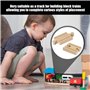 COACOM Train De Piste De Hêtre 12Pcs, Connecteur De Train en Bois Créatif, Piste D'Assemblage De Jouets pour Enfants, Accessoire