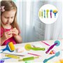SLEEKEE 18 Pièces Outils en Argile, Outils De Pétrissage pour Enfants, Moules en Argile pour Bricolage, Matériel Pédagogique Cré