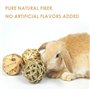 Lot de 4 balles d'herbe tissées à la main pour animaux de compagnie, jouets apaisants pour animaux de compagnie, encouragent la