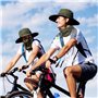 SEFIRST 2 Pièces Chapeau Randonnée Homme, Chapeau de Soleil à Large Bord, Camo Chapeau Homme Femme Visage Écharpe Camouflage Mil