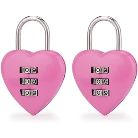 Lot de 2 cadenas à combinaison rose en forme de cœur pour filles et femmes