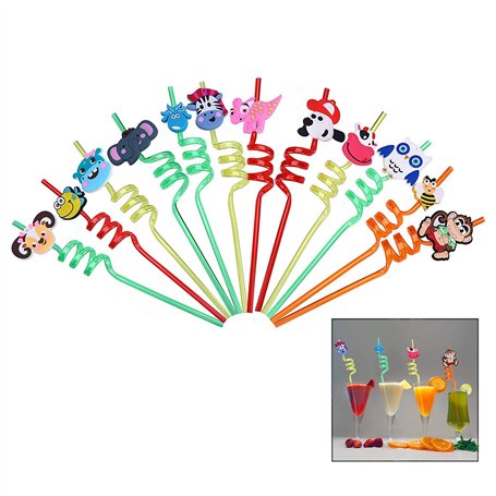 iwobi Lot de 12 Pailles à Boire Réutilisables