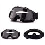 Jzhen Anti-UV Brouillard, Lunettes Transparent Clair pour Moto Cross Goggle-Noir