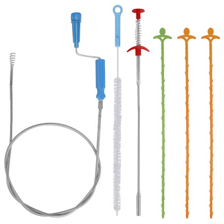 Drain Outil de Nettoyage de Serpent Deboucheur Canalisation Kit Flexible Cheveux Drain pour Cuisine Baignoire Évier 6 Paquet