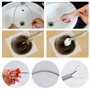 Drain Outil de Nettoyage de Serpent Deboucheur Canalisation Kit Flexible Cheveux Drain pour Cuisine Baignoire Évier 6 Paquet