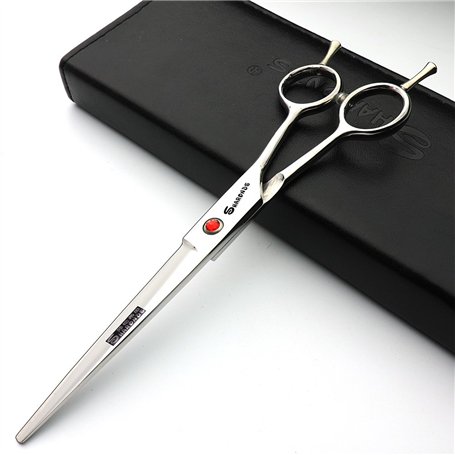 Japon 7 pouces Ciseaux de coiffeur Salon de coiffure Studio Professional outils de modelage Micro-bent Tête de coupe Ciseaux + c