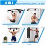 Vexloria poignées antidérapantes, Barre de Traction Fitness, Multi-Grip Pull Up Bar, Fonction supplémentaire pour Cordes Anneaux