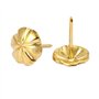 sourcing map Clou Tapissier 16mm Diamètre Décoratif Punaise Goujon Punaise Doré 15Pcs