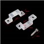sourcing map 14mm x 7mm Support de montage de fixation de bande lumineuse à LED en plastique Transparent 50Pcs