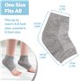Hilph®2 Paires Chaussettes à Talons en Gel Hydratant Ventilées,Chaussettes Ventilées à Bout Ouvert,pour Peau Sèche et Fissurée P