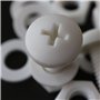20 x White Pan Head Screws Polypropylene (PP) Plastic Nuts and Bolts